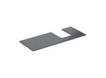 Geberit One Waschtisch-Platte 505145002 120x2x47cm, Ausschnitt rechts, Steinzeug, Marmoroptik schwarz/matt