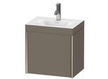 Duravit XViu Waschtisch-Unterschrank XV4630OB190C 45x33,3cm, 1 Tür, links, 1 Hahnloch, champagner matt, Rahmen C, flannel grey seidenmatt