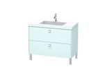 Duravit Brioso c-bonded Waschtisch mit Unterbau BR4702N1009 100x48, Lichtblau Matt/Chrom, o. Hahnl
