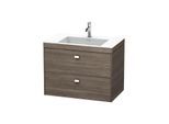 Duravit Brioso c-bonded Waschtischunterschrankset BR4606N1051 80 x 48 cm, chrom/Pine Terra, ohne Hahnloch