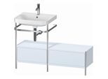 Duravit Happy D.2 Plus Möbelwaschtisch-Kombination HP4860O9797 120x49cm, mit Metallkonsole, 1 Hahnloch, lichtblau seidenmatt