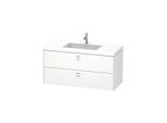Duravit Brioso c-bonded Waschtisch mit Unterbau BR4608N1018, 120x48cm Weiß Matt/Chrom, o Hahnloch