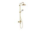 hansgrohe Axor Montreux Showerpipe 16572250 mit Thermostat, Kopfbrause, 240mm, 1jet, brushed gold optic