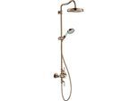 hansgrohe Axor Montreux Showerpipe 16572300 mit Thermostat, Kopfbrause, 240mm, 1jet, polished red gold