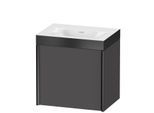 Duravit XViu Waschtisch-Unterschrank XV4630NB249P 45x33,3cm, 1 Tür, links, ohne Hahnloch, schwarz matt, Rahmen P, graphit matt