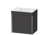 Duravit XViu Waschtisch-Unterschrank XV4630NB180C 45x33,3cm, 1 Tür, links, ohne Hahnloch, champagner matt, Rahmen C, graphit supermatt