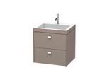 Duravit Brioso c-bonded Waschtisch mit Unterbau BR4605N1043, 60x48cm, Basalt Matt/Chrom, o. Hahnl.