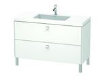Duravit Brioso c-bonded Waschtisch mit Unterbau BR4703O1018, 120x48cm, Weiß Matt/Chrom, 1 Hahnloch