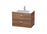 Duravit Brioso c-bonded Waschtisch mit Unterbau BR4606N1079 80x48, Nussbaum Natur/Chrom, o. Hahnl.