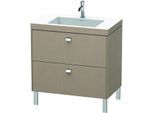 Duravit Brioso c-bonded Waschtisch mit Unterbau BR4701O1075, 80x48cm, Leinen/Chrom, 1 Hahnloch