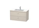 Duravit Brioso c-bonded Waschtisch mit Unterbau BR4607N9191, 100x48cm, Taupe, ohne Hahnloch
