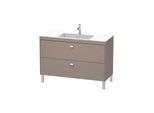 Duravit Brioso c-bonded Waschtisch mit Unterbau BR4703N1043 120x48cm, Basalt Matt/Chrom, o. Hahnl.