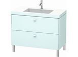 Duravit Brioso c-bonded Waschtisch mit Unterbau BR4702O0909, 100x48cm, Lichtblau Matt, 1 Hahnloch