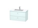Duravit Brioso c-bonded Waschtisch mit Unterbau BR4607N0909, 100x48cm, Lichtblau Matt, ohne Hahnl.