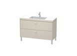Duravit Brioso c-bonded Waschtisch mit Unterbau BR4703N9191, 120x48cm, Taupe, ohne Hahnloch