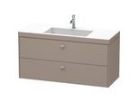 Duravit Brioso c-bonded Waschtisch mit Unterbau BR4608O4343, 120x48cm, Basalt Matt, 1 Hanloch