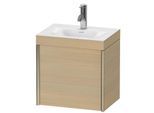 Duravit XViu Waschtisch-Unterschrank XV4631OB171C 45x33,3cm, 1 Tür, rechts, 1 Hahnloch, champagner matt, Rahmen C, mediterrane eiche
