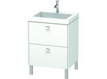 Duravit Brioso c-bonded Waschtisch mit Unterbau BR4700O1018, 60x48cm, Weiß Matt/Chrom, 1 Hahnloch