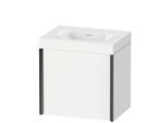 Duravit XViu Waschtisch-Unterschrank XV4631NB218C 45x33,3cm, 1 Tür, rechts, ohne Hahnloch, schwarz matt, Rahmen C, weiß matt