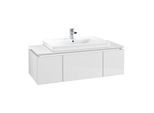 Villeroy & Boch Legato Waschtischunterschrank B696L0DH 120x38x50cm, mit LED-Beleuchtung, Glossy White