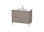 Duravit Brioso c-bonded Waschtisch mit Unterbau BR4702N4343, 100x48cm, Basalt Matt, ohne Hahnloch