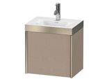 Duravit XViu Waschtisch-Unterschrank XV4631OB175P 45x33,3cm, 1 Tür, rechts, 1 Hahnloch, champagner matt, Rahmen P, leinen