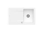 Villeroy und Boch Flächenbündige Spüle 33342FKG mit Ablaufgarnitur und Exzenterbetätigung, Snow White
