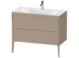 Duravit XViu Waschtisch-Unterschrank XV4711OB175C 100x48cm, 2 Auszüge, 1 Hahnloch, champagner matt, Rahmen C, leinen