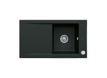 Villeroy und Boch Timeline 50 Flat Flächenbündige Spüle 33072FS5 mit Ablaufgarnitur und Exzenterbetätigung, Ebony
