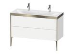 Duravit XViu Waschtisch-Unterschrank XV4713OB118P 120x48cm, 2 Auszüge, ohne Hahnloch, champagner matt, Rahmen P, weiß matt