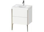 Duravit XViu Waschtisch-Unterschrank XV4709OB118C 60x48cm, 2 Auszüge, 1 Hahnloch, champagner matt, Rahmen C, weiß matt