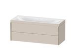 Duravit XViu Waschtisch-Unterschrank XV4617NB191C 120x48cm, 2 Schubkästen, ohne Hahnloch, champagner matt, Rahmen C, taupe matt