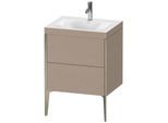 Duravit XViu Waschtisch-Unterschrank XV4709OB175C 60x48cm, 2 Auszüge, 1 Hahnloch, champagner matt, Rahmen C, leinen