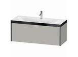 Duravit XViu Waschtisch-Unterschrank XV4612OB207P 120x48cm, 1 Auszug, 1 Hahnloch, schwarz matt, Rahmen P, betongrau matt