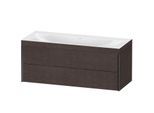 Duravit XViu Waschtisch-Unterschrank XV4617NB272C 120x48cm, 2 Schubkästen, ohne Hahnloch, schwarz matt, Rahmen C, eiche dunkel gebürstet