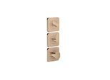 Hansgrohe Axor Citterio C Thermostatmodul 380/120, 49710300 cubic cut, Polished Red Gold, Unterputz, mit Rosetten