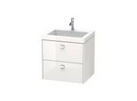 Duravit Brioso c-bonded Waschtisch mit Unterbau BR4605N2222, 60x48cm, Weiß Hochglanz, o. Hahnloch