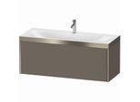 Duravit XViu Waschtisch-Unterschrank XV4612OB190P 120x48cm, 1 Auszug, 1 Hahnloch, champagner matt, Rahmen P, flannel grey seidenmatt