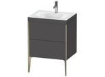 Duravit XViu Waschtisch-Unterschrank XV4709OB149C 60x48cm, 2 Auszüge, 1 Hahnloch, champagner matt, Rahmen C, graphit matt