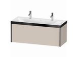 Duravit XViu Waschtisch-Unterschrank XV4613OB291P 120x48cm, 1 Auszug, schwarz matt, Rahmen P, taupe matt