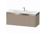 Duravit XViu Waschtisch-Unterschrank XV4612EB175P 120x48cm, 1 Auszug, 2 Hahnlöcher, champagner matt, Rahmen P, leinen