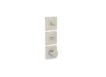 Hansgrohe Axor Citterio C Thermostatmodul 380/120, 49711800 cubic cut, Edelstahl Optik, Unterputz, mit Rosetten
