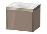 Duravit XViu Waschtisch-Unterschrank XV4609NB186P 60x48cm, 1 Auszug, ohne Hahnloch, champagner matt, Rahmen P, cappucino hochglanz