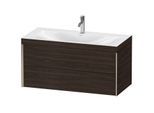Duravit XViu Waschtisch-Unterschrank XV4616OB169C 100x48cm, 2 Schubkästen, 1 Hahnloch, champagner matt, Rahmen C, nussbaum gebürstet
