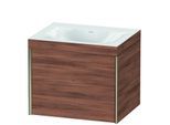 Duravit XViu Waschtisch-Unterschrank XV4609NB179C 60x48cm, 1 Auszug, ohne Hahnloch, champagner matt, Rahmen C, nussbaum natur