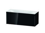 Duravit XViu Waschtisch-Unterschrank XV4612NB240C 120x48cm, 1 Auszug, ohne Hahnloch, schwarz matt, Rahmen C, schwarz hochglanz