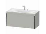 Duravit XViu Waschtisch-Unterschrank XV4611EB207C 100x48cm, 1 Auszug, 2 Hahnlöcher, schwarz matt, Rahmen C, betongrau matt