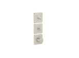 Hansgrohe Axor Citterio C Thermostatmodul 380/120, 49710800 cubic cut, Edelstahl Optik, Unterputz, mit Rosetten