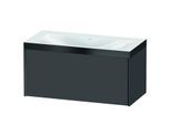 Duravit XViu Waschtisch-Unterschrank XV4611NB249P 100x48cm, 1 Auszug, ohne Hahnloch, schwarz matt, Rahmen P, graphit matt