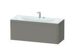 Duravit XViu Waschtisch-Unterschrank XV4612EB143C 120x48cm, 1 Auszug, 2 Hahnlöcher, champagner matt, Rahmen C, basalt matt